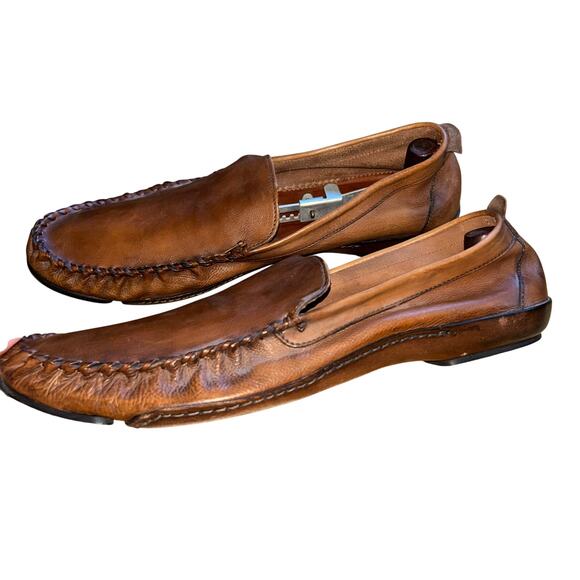 To Boot New York Shoes Mens Size 13 Brown Leather Driving Loafer Slip On - Picture 3 of 8